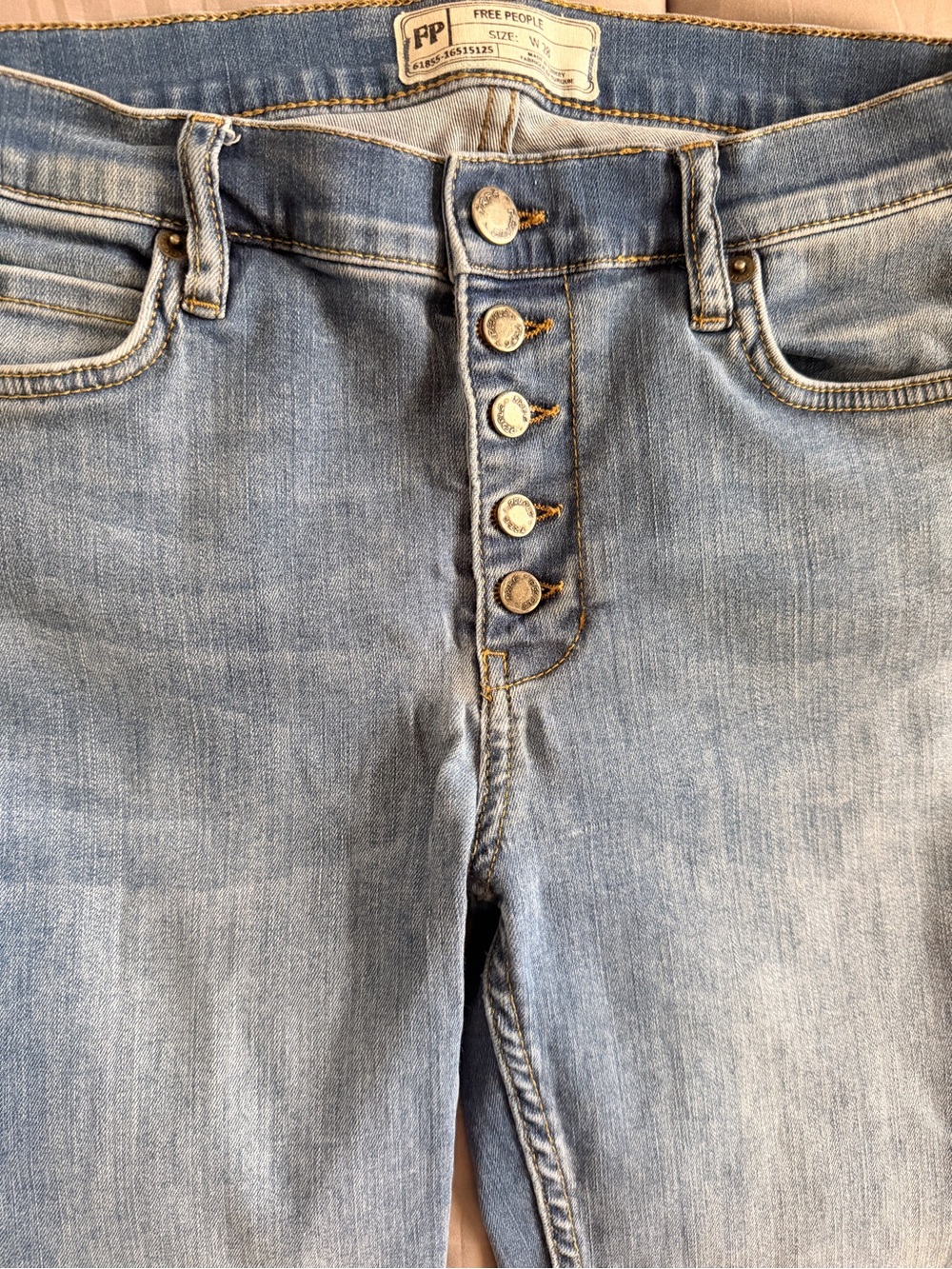 Free People Light Blue High-Rise Denim Jeans
